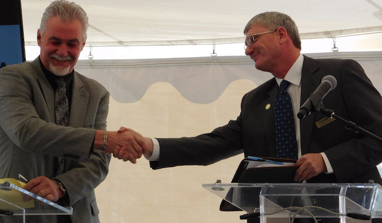 groundbreaking ceremony handshake